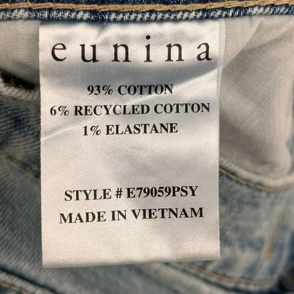 Eunina Codi High Rise Dad‎ Jean Distressed Size 32/13 NWT